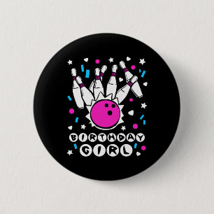 Birthday Girl Bowling Party Cool Kids Cute Pins Bo
