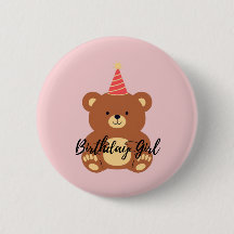 Birthday Girl Button