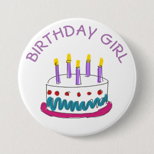 Birthday Girl Button