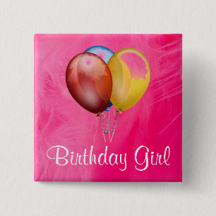 Birthday Girl Button