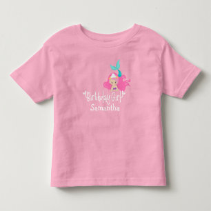Birthday Girl Mermaid Age Custom Personalized Toddler T-shirt