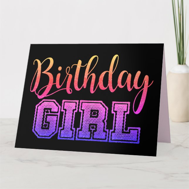 BIRTHDAY GIRL OVERSIZED CARDS CARD (Front)