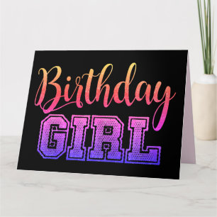 BIRTHDAY GIRL OVERSIZED CARDS CARD