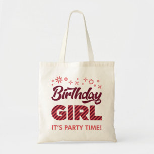 Birthday Girl Party Princess Crown Girls Tote Bag