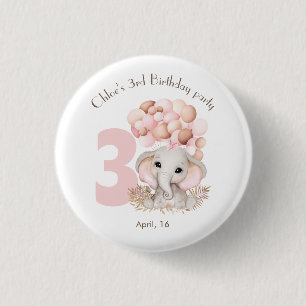 Birthday Girl Personalized 1 Inch Round Button