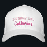 Birthday Girl Personalized Cap, Birthday Party Hat<br><div class="desc">Personalize a birthday cap for the birthday girl.</div>