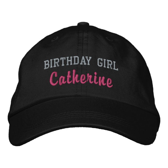 Birthday Girl Personalized Cap, Birthday Party Hat (Front)