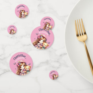 Birthday girl Personalized Paper Plate Confetti
