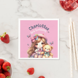 Birthday girl Personalized Paper Plate Napkin