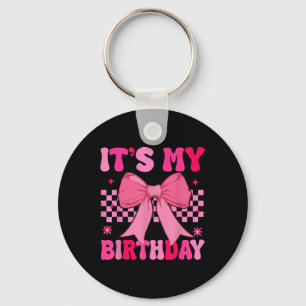 Birthday Girl Pink Coquette Aesthetic Bow Girly Y2 Keychain