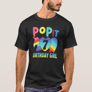 Birthday Girl Pop It 7 Unicorn Girls Boys Pop It S T-Shirt