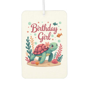 Birthday Girl Sea Turtle Theme Birthday Party Ocea Air Freshener