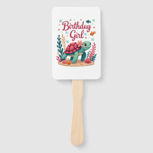 Birthday Girl Sea Turtle Theme Birthday Party Ocea Hand Fan