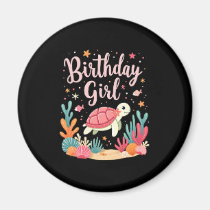 Birthday Girl Sea Turtle Theme Birthday Party Ocea Magnet