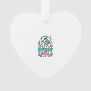 Birthday Girl Sea Turtle Vintage Engraving Shirt_1 Ornament