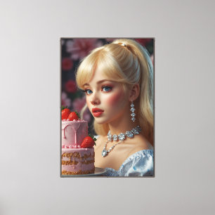 Birthday Girl Stretched Canvas Print