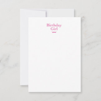 Birthday Girl Thank You Card