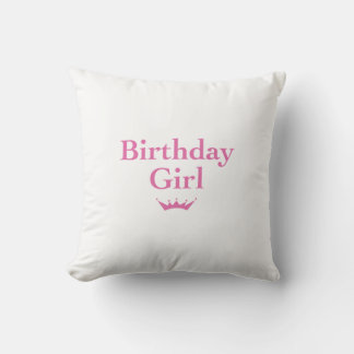 Birthday Girl Throw Pillow