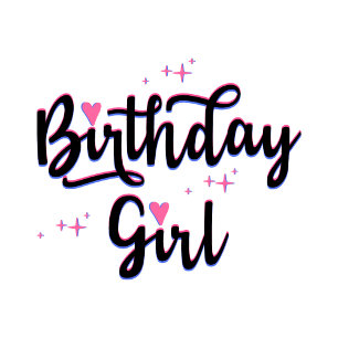 Birthday Girl Typography BD Girl Sweatshirt