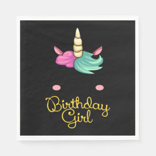 Birthday Girl Unicorn Napkin