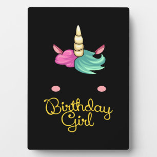 Birthday Girl Unicorn Plaque