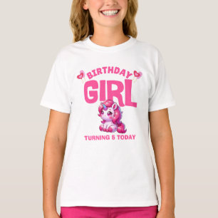Birthday Girl Unicorn T-Shirt – Turning 5 Today