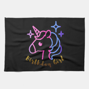 Birthday Girl unicorn unicorn unicorn gift Kitchen Towel