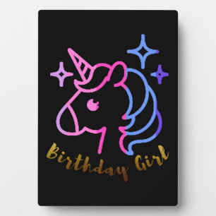 Birthday Girl unicorn unicorn unicorn gift Plaque