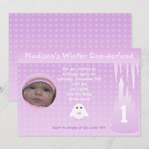 Birthday Girl Winter Onederland invitation