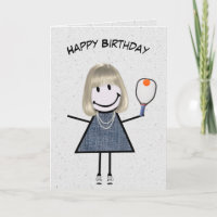 Birthday Girl With Pickleball Paddle