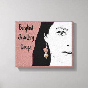 Birthday girl with pink earring by Berglind Jewel Canvas Print