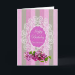 BIRTHDAY - Girlfriend - Lilacs/Lace Old Fashion Card<br><div class="desc">Charming Birthday card that is sure to brighten someone's day with its flare for yesteryear.</div>
