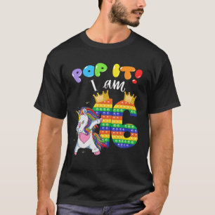 Birthday Girls Dabbing Unicorn Pop It I Am 16 Year T-Shirt