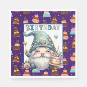 Birthday Gnome Napkin