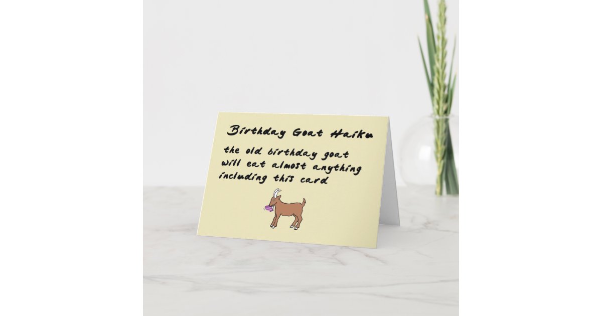 Funny Old Goat Happy Birthday Card