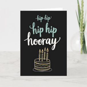 Birthday Gold Cake Card