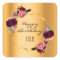 Birthday gold floral geometric burgundy