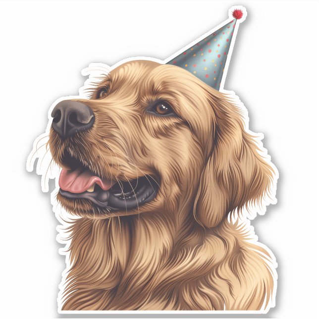Birthday Golden Retriever Dog (Front)