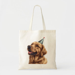 Birthday Golden Retriever Dog Tote Bag
