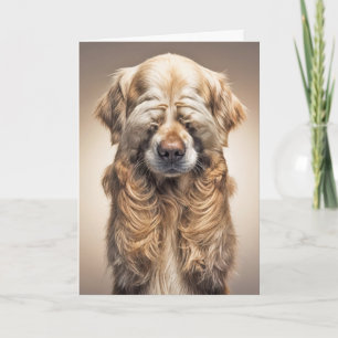 Birthday Golden Retriever Getting Old Humour Card