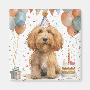 Birthday Goldendoodle Dog Magnet