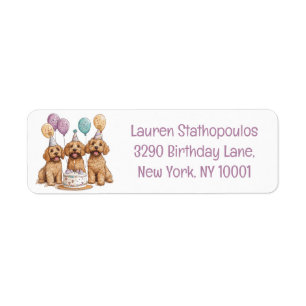 Birthday Goldendoodle Dogs Birthday Cake