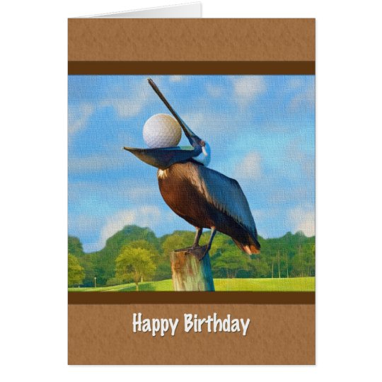 Birthday, Golf, Pelican Card