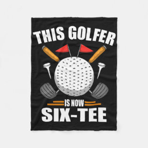 Birthday Golf Shirts For Men 60th Year Old Golfer  Fleece Blanket