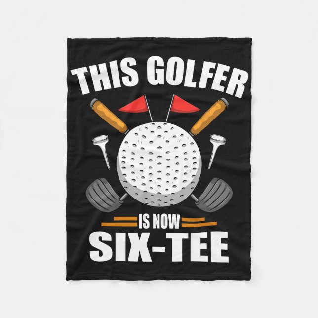 Birthday Golf Shirts For Men 60th Year Old Golfer  Fleece Blanket (Front)