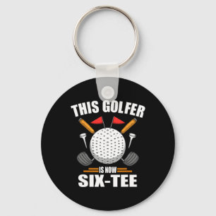Birthday Golf Shirts For Men 60th Year Old Golfer  Keychain