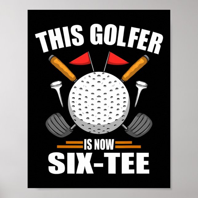 Birthday Golf Shirts For Men 60th Year Old Golfer  Poster (Front)