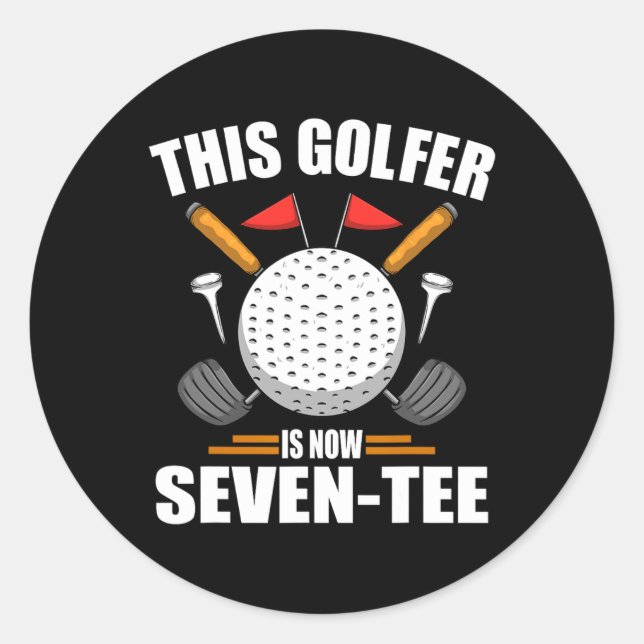 Birthday Golf Shirts For Men 70th Year Old Golfer  Classic Round Sticker (Front)