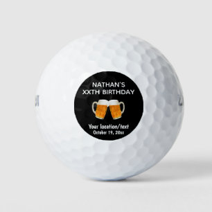 Birthday Golfer Age Beer Cheers Golf Balls