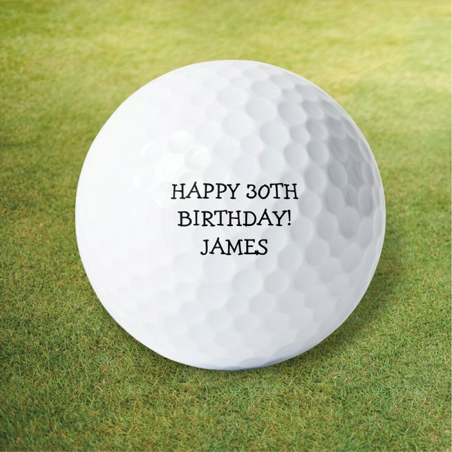 Birthday Golfer Funny 30th happy Dad Humour Golf Balls (Creator Uploaded)